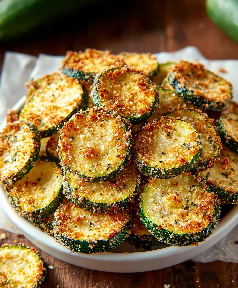 Crispy Baked Zucchini Chips - Easy Healthy Snack