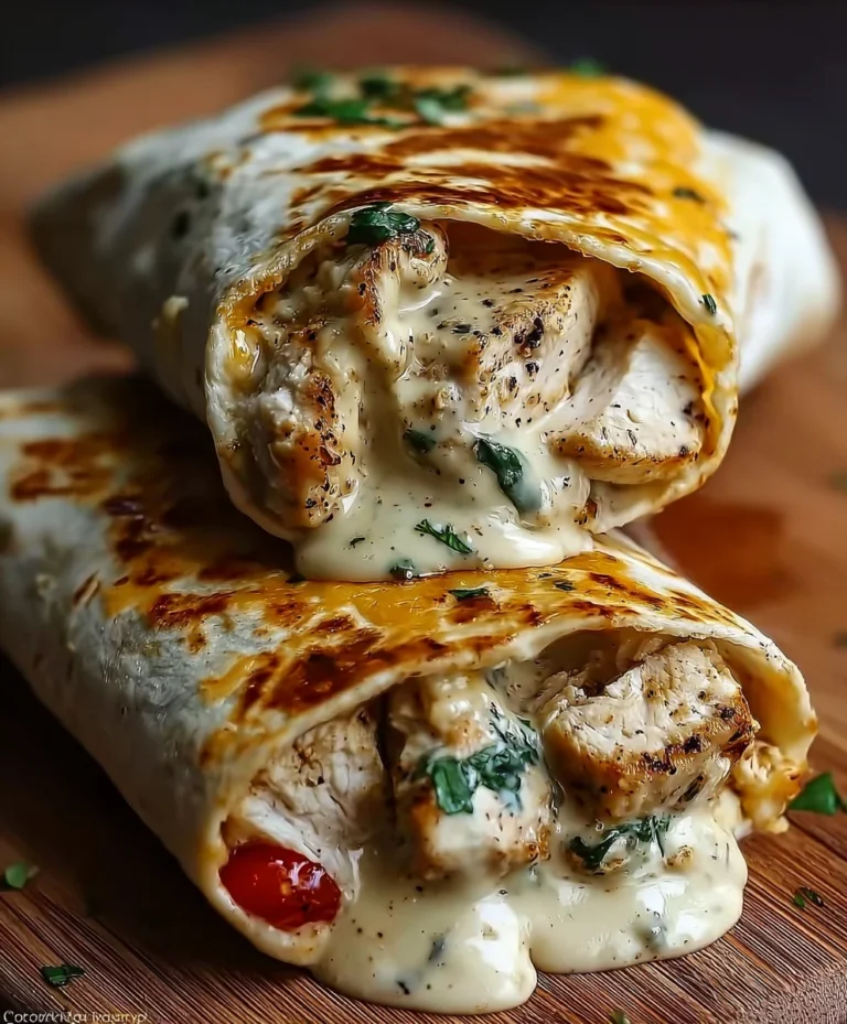 Cheesy Garlic Chicken Wraps – Quick Easy Dinner