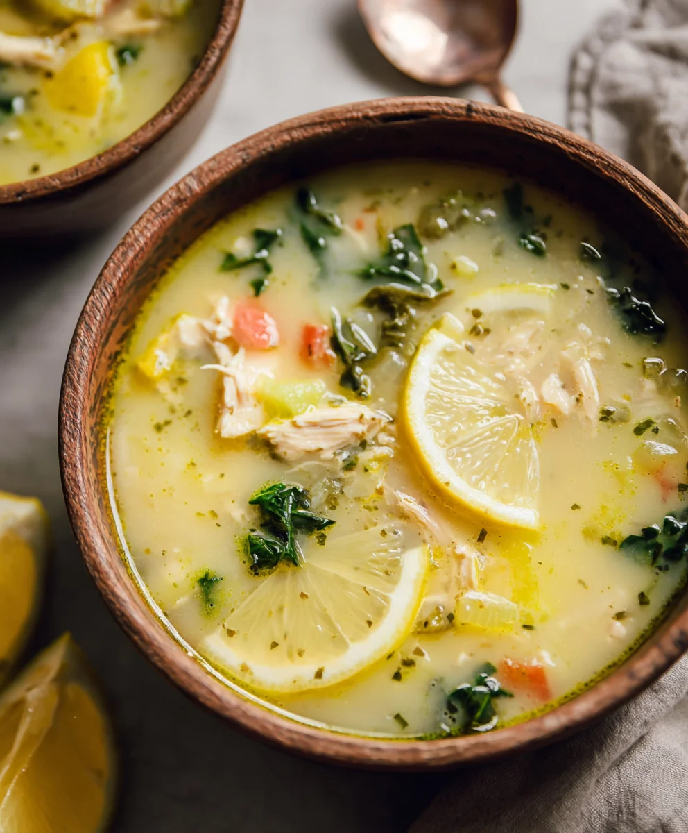Greek Lemon Chicken Soup- Tangy & Comforting Recipe