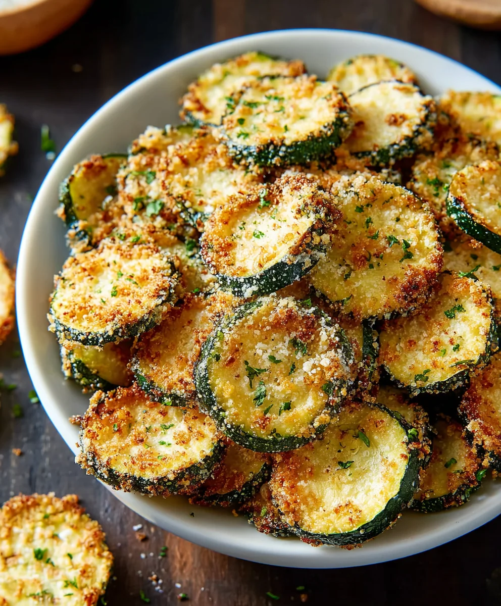 Crispy Baked Zucchini Chips - Easy Healthy Snack