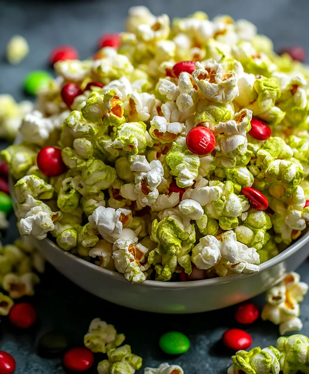Grinch Popcorn Recipe- Festive Holiday Treat