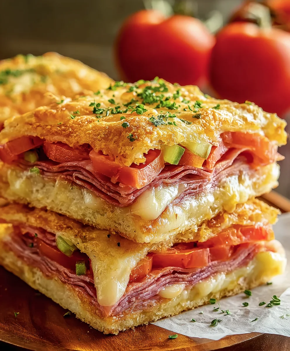 Easy Italian Sub Squares - Beef & Veggie Appetizer