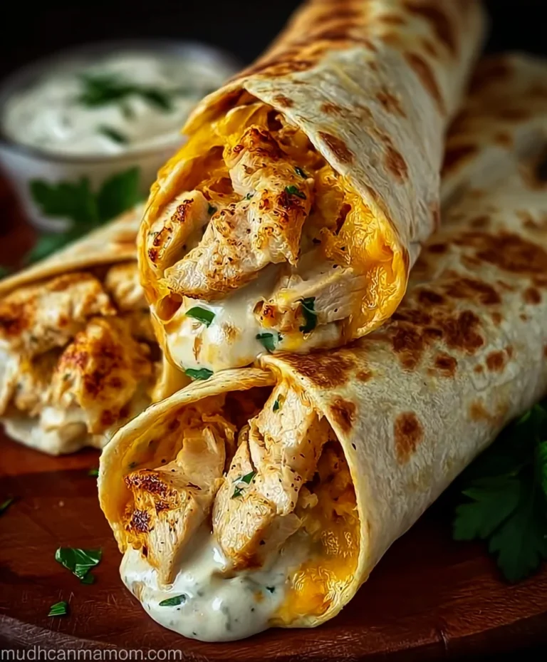 Cheesy Chicken Garlic Wraps-Easy Flavorful Meal