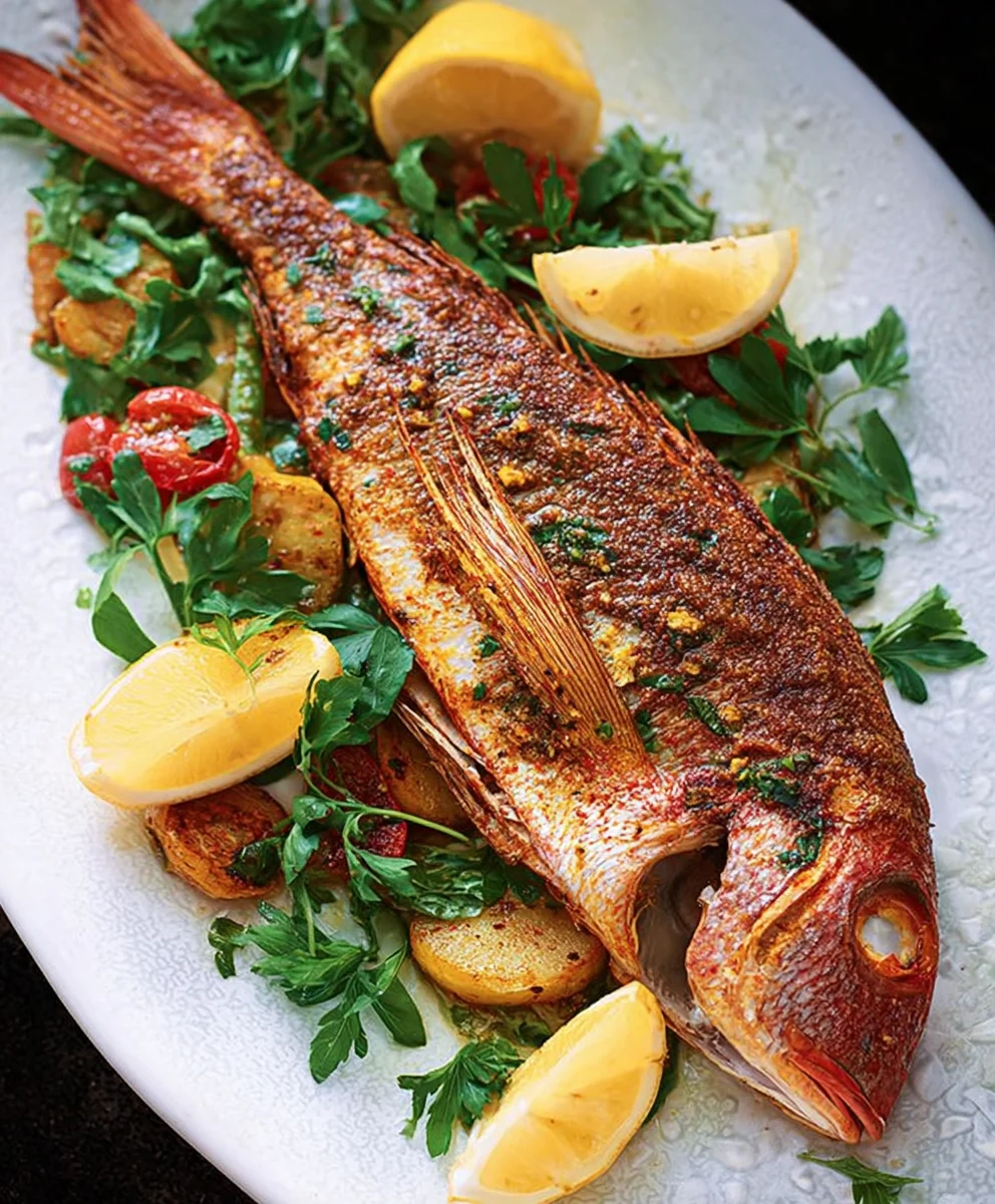 Oven Baked Whole Yellowtail Snapper- Delicious & Easy Recipe