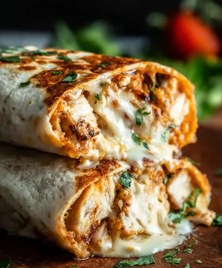 Cheesy Garlic Chicken Wraps – Easy & Delicious Dinner