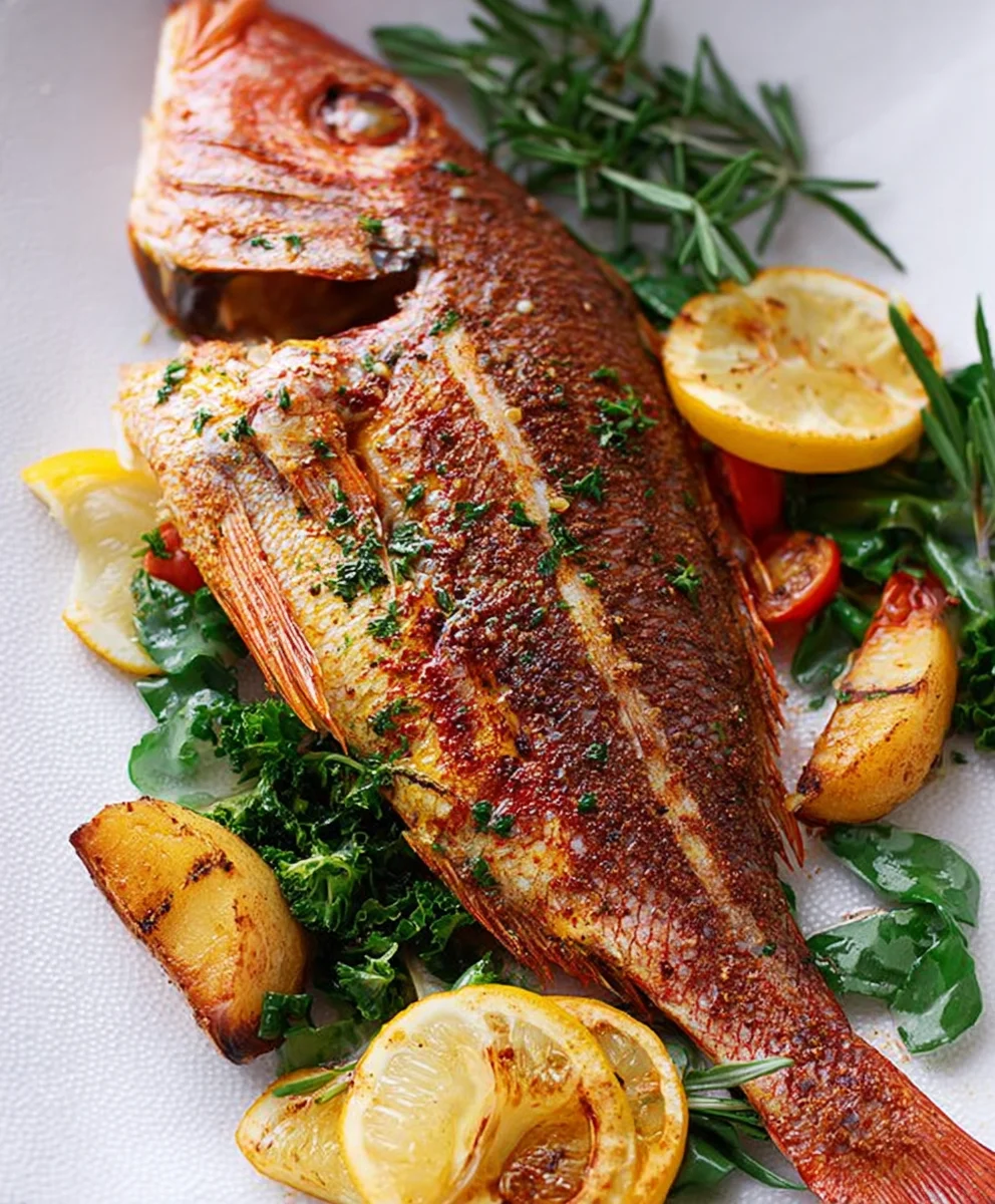 Oven Baked Whole Yellowtail Snapper- Delicious & Easy Recipe