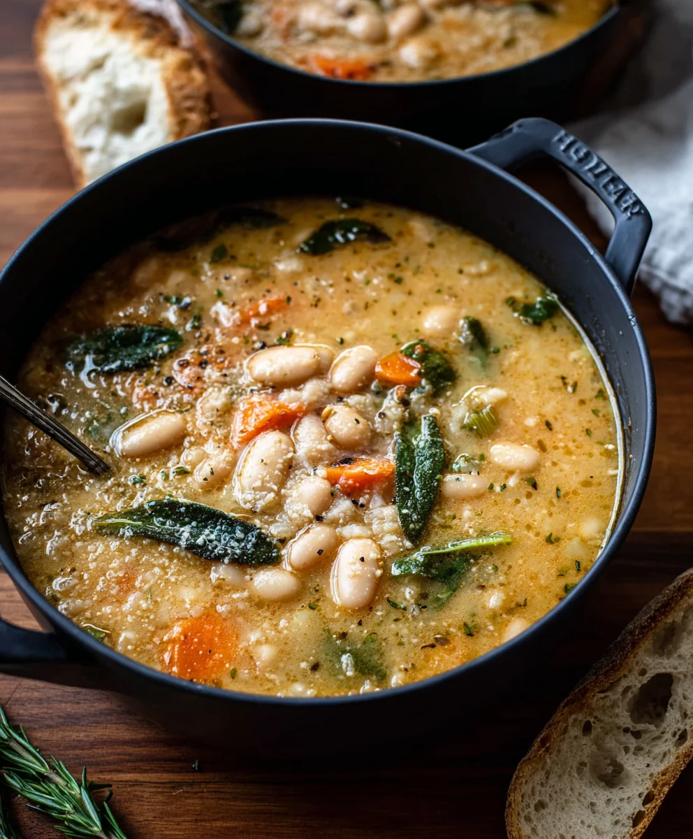 Hearty Tuscan White Bean Soup Recipe-Comforting & Delicious