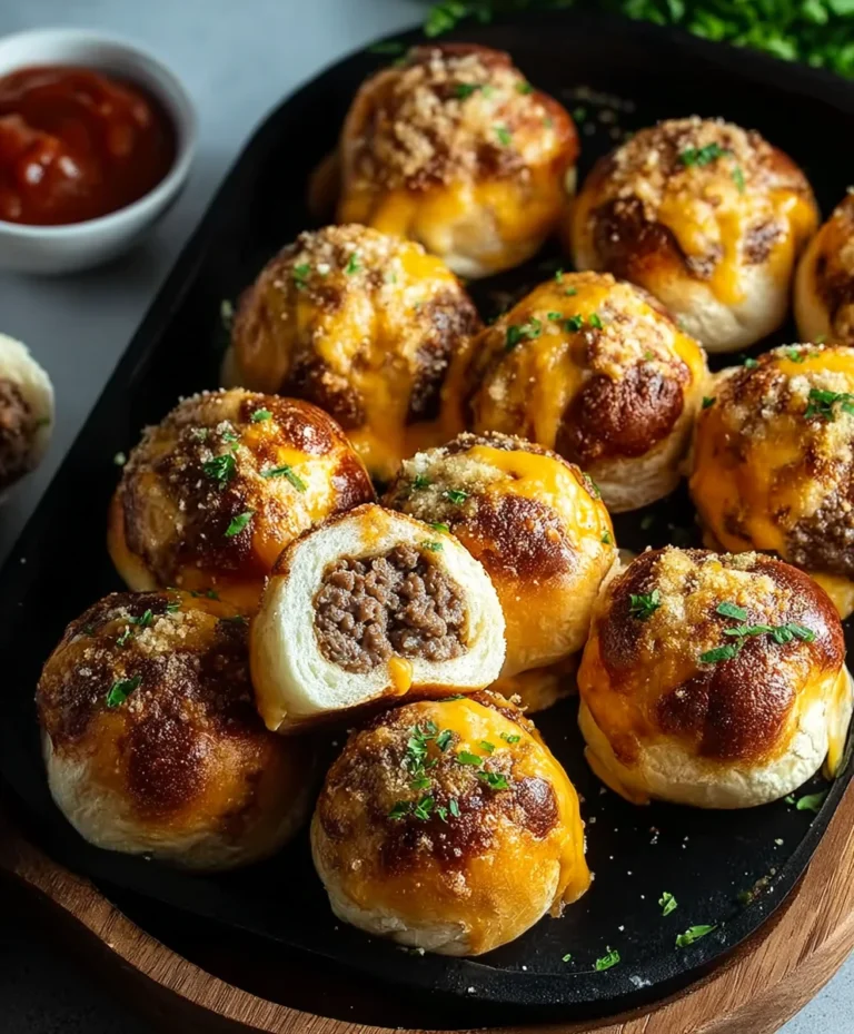 Garlic Parmesan Cheeseburger Bombs Irresistible Bites