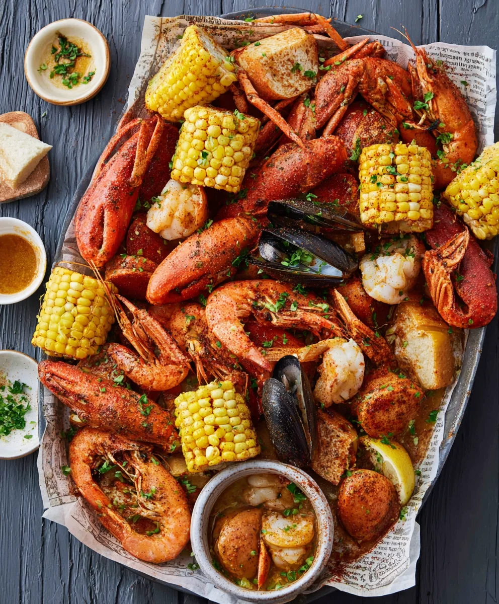 Spicy Cajun Seafood Boil-Garlic Butter Delight