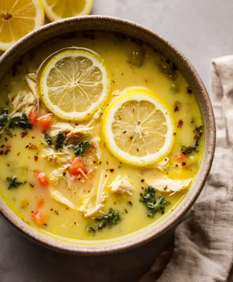 Greek Lemon Chicken Soup- Tangy & Comforting Recipe