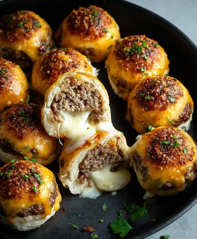 Garlic Parmesan Cheeseburger Bombs – Irresistible Flavor