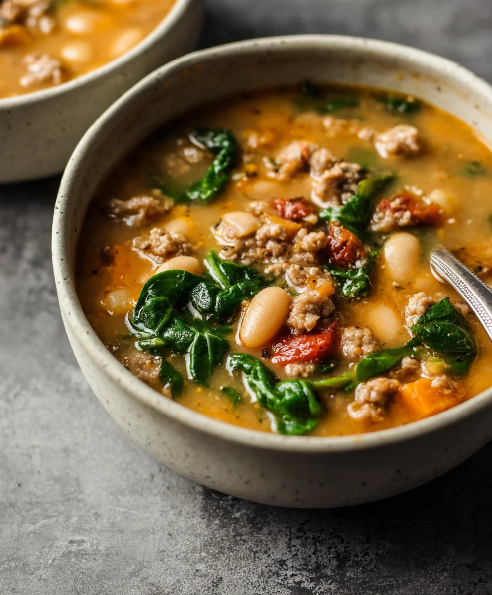 Hearty Beef Sausage White Bean Soup - Cozy Comfort