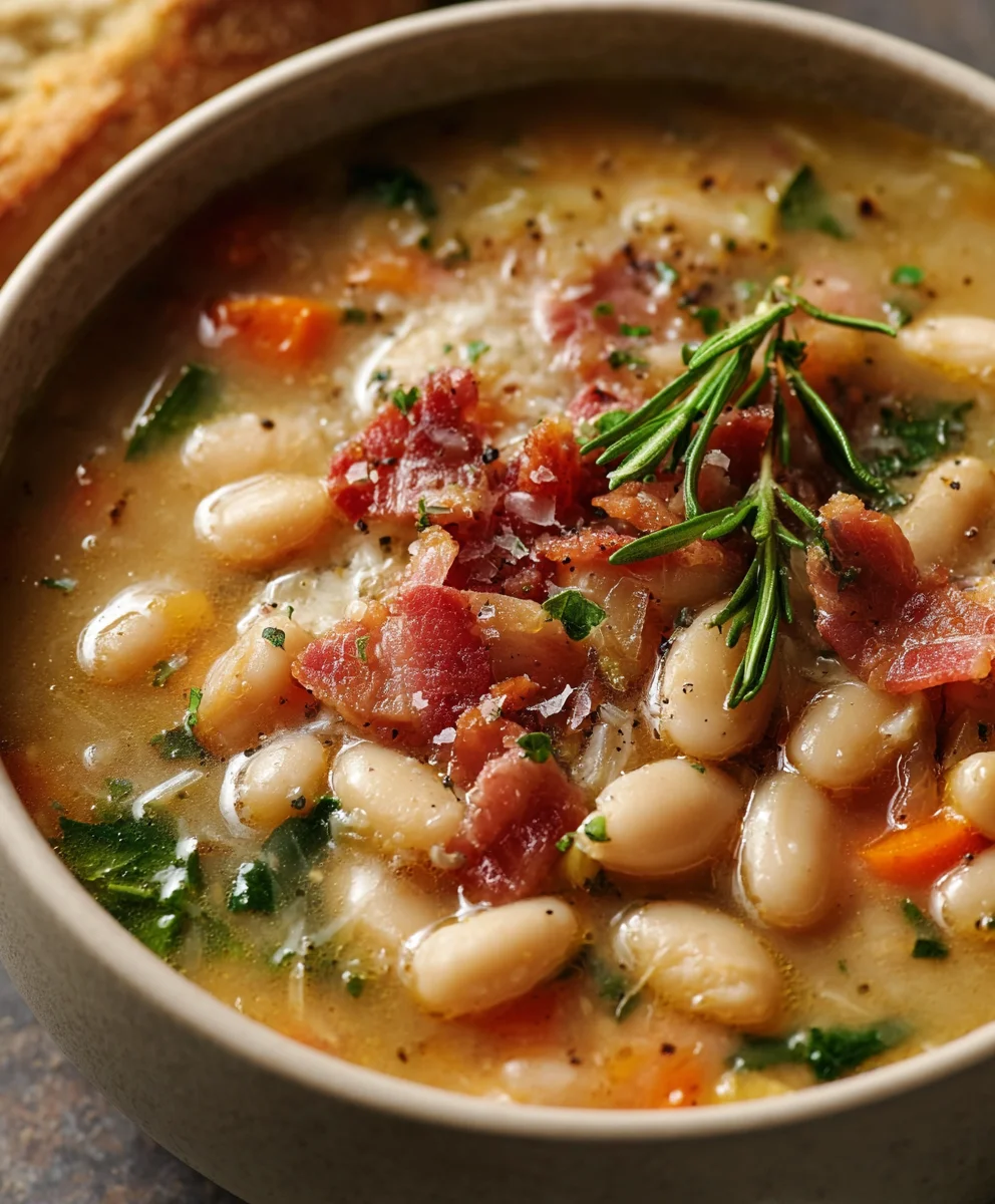 Hearty White Bean Beef Beef Bacon Soup - Delicious Recipe
