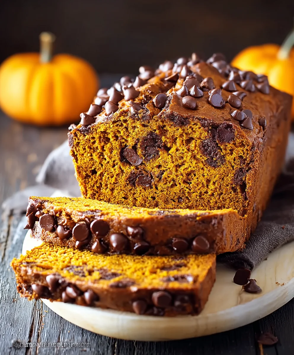 Easy Chocolate Chip Pumpkin Bread Recipe