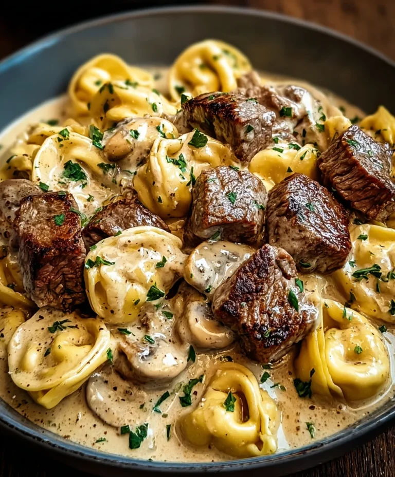 Garlic Steak Tortellini Creamy Bliss – Easy Recipe