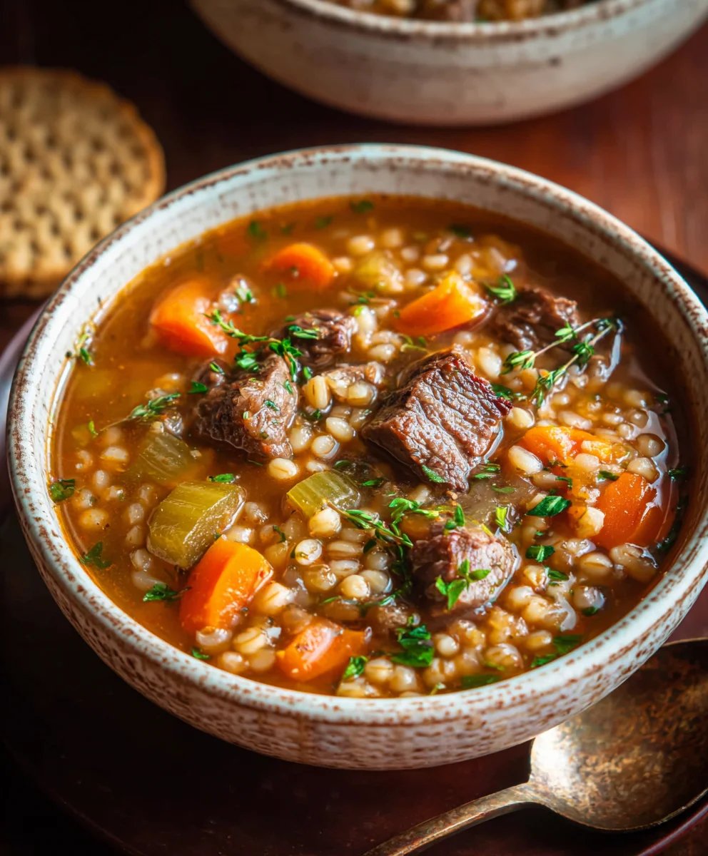 Hearty Beef Barley Soup Recipe-Comfort In A Bowl