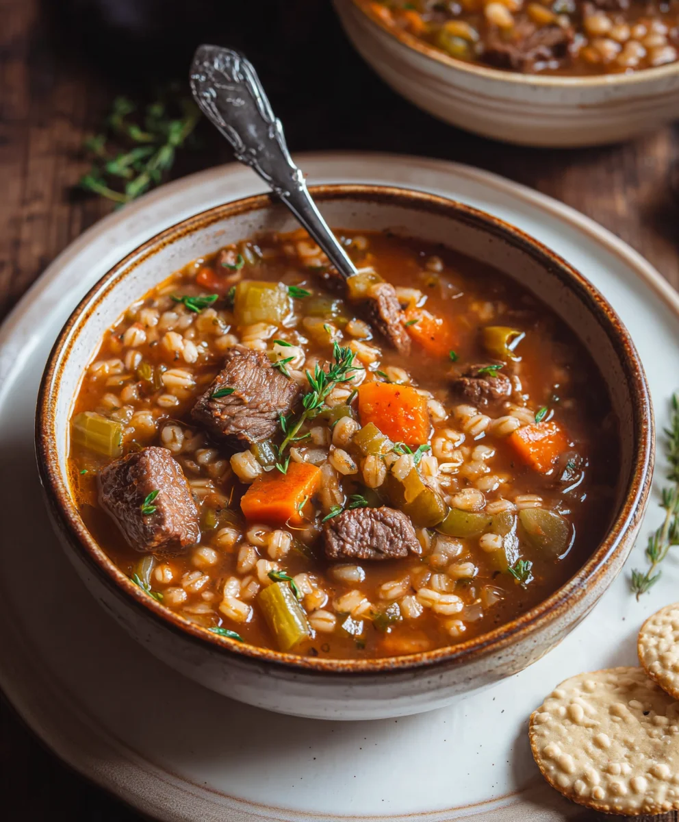 Hearty Beef Barley Soup - Easy Comfort Food Recipe