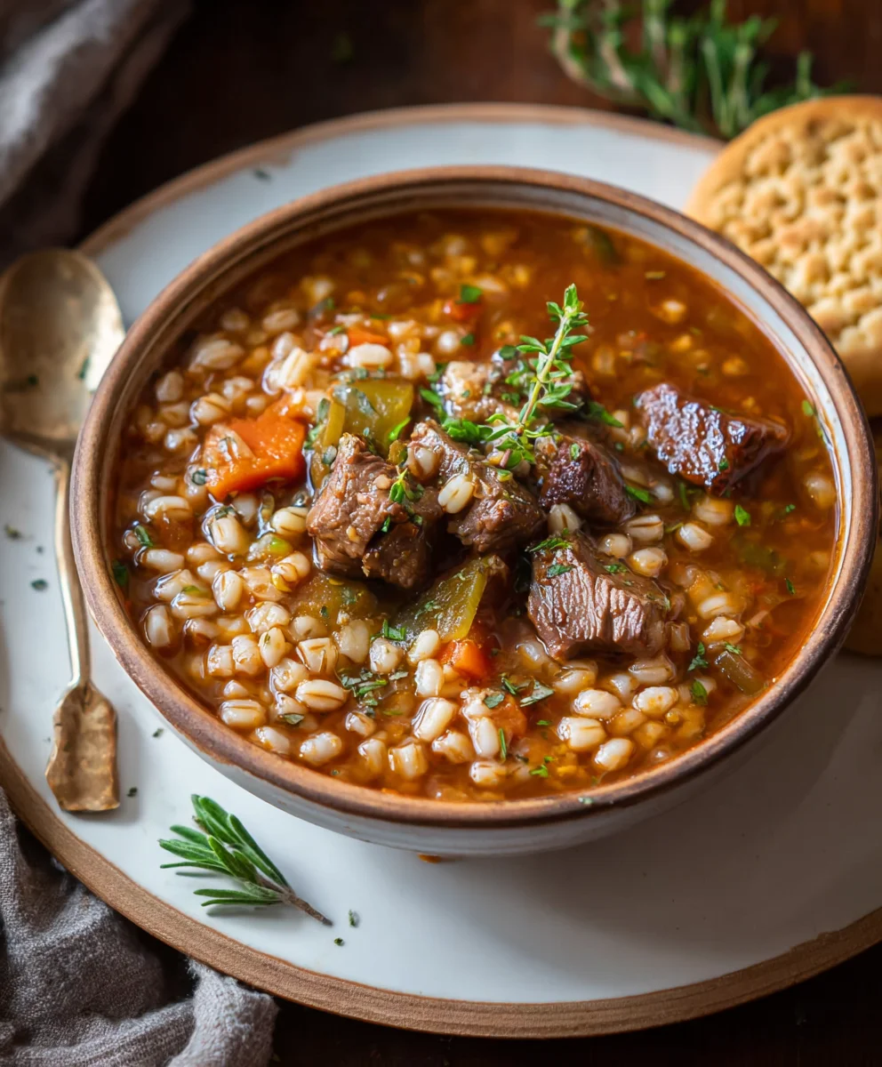 Hearty Beef Barley Soup Recipe-Comfort In A Bowl