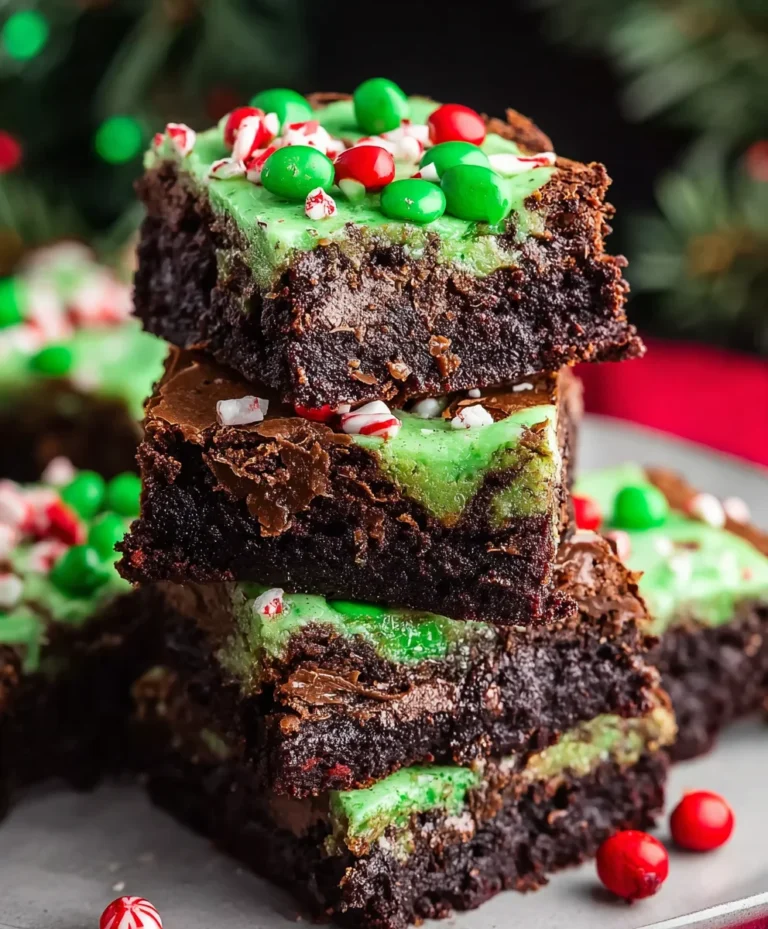 Grinch Brownies – Festive Green Holiday Dessert