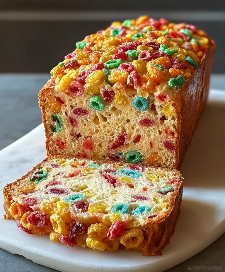 Fruity Pebbles Bread Recipe-Sweet Fun Breakfast Treat