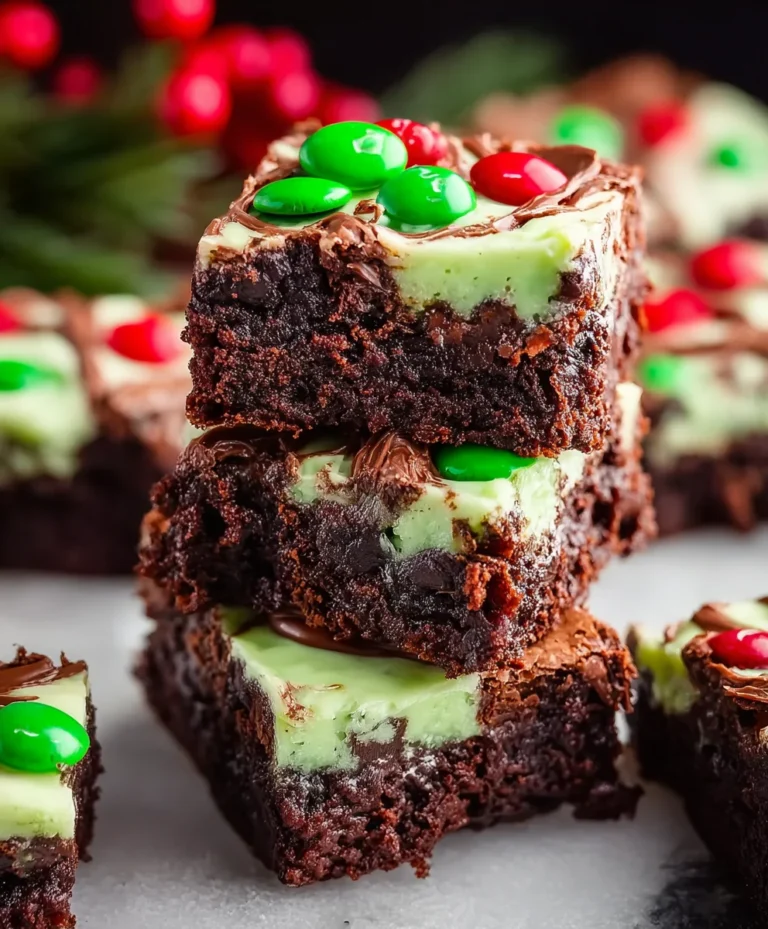 Grinch Brownies-Festive & Easy Holiday Treat