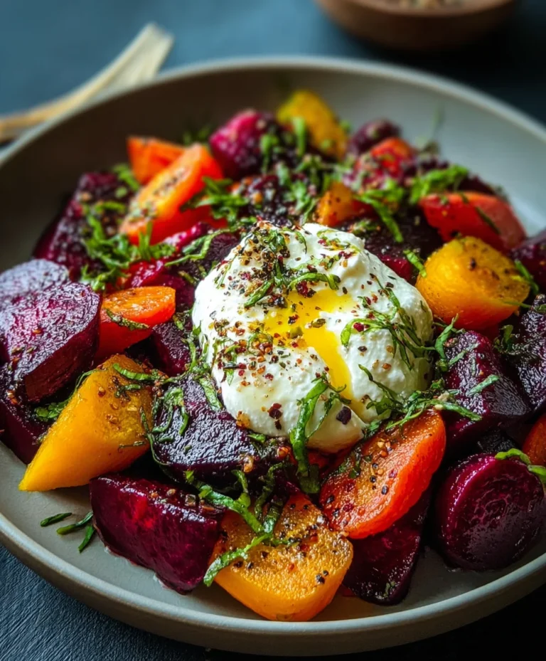 Roasted Beet Carrot Salad Burrata-Easy Recipe