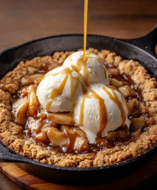 Caramel Apple Cookie Skillet