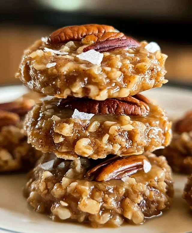 No Bake Pecan Coconut Praline Cookies