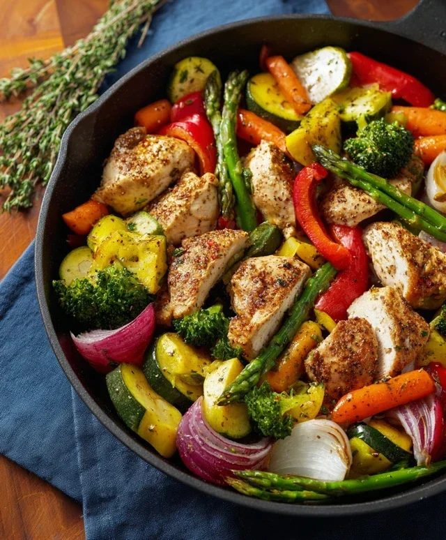 Healthy Chicken and Vegetables Skillet
