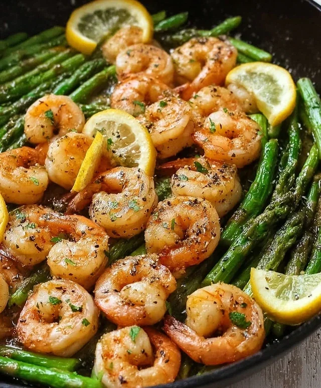 Lemon Garlic Shrimp and Asparagus (20-Minutes)