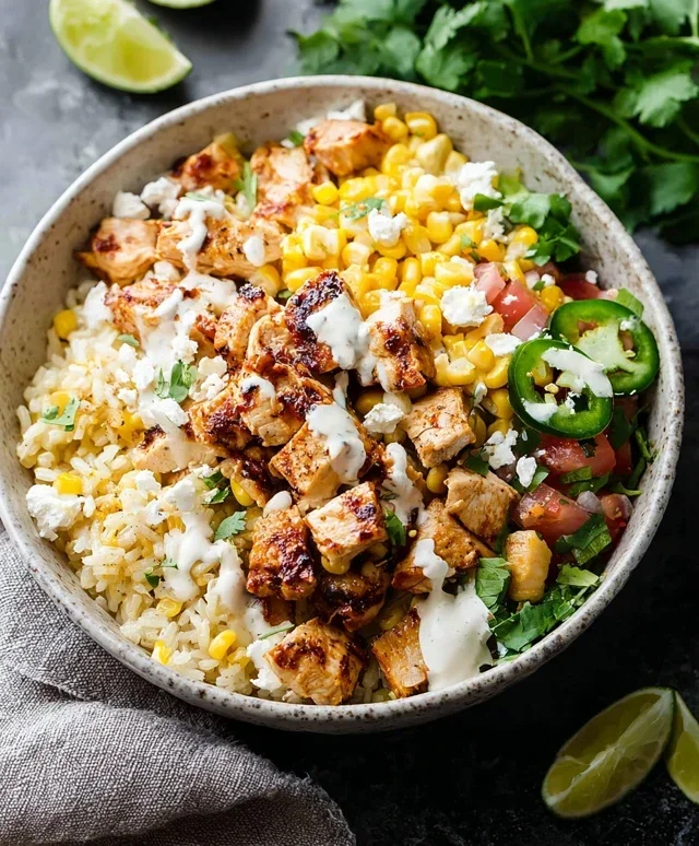 Street Corn Chicken Rice Bowl Recipe