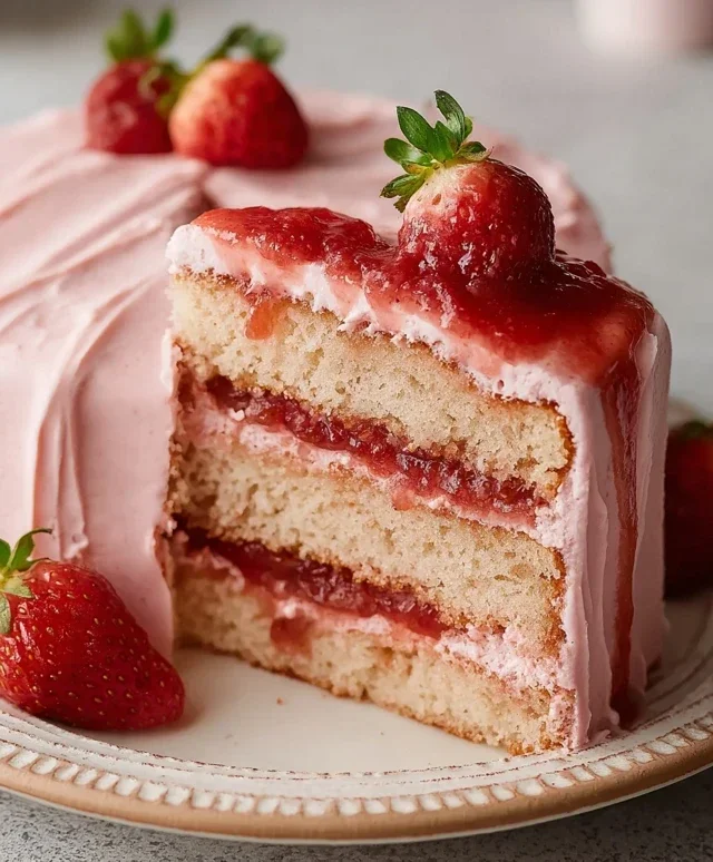 Small-batch Vegan Strawberry Cake