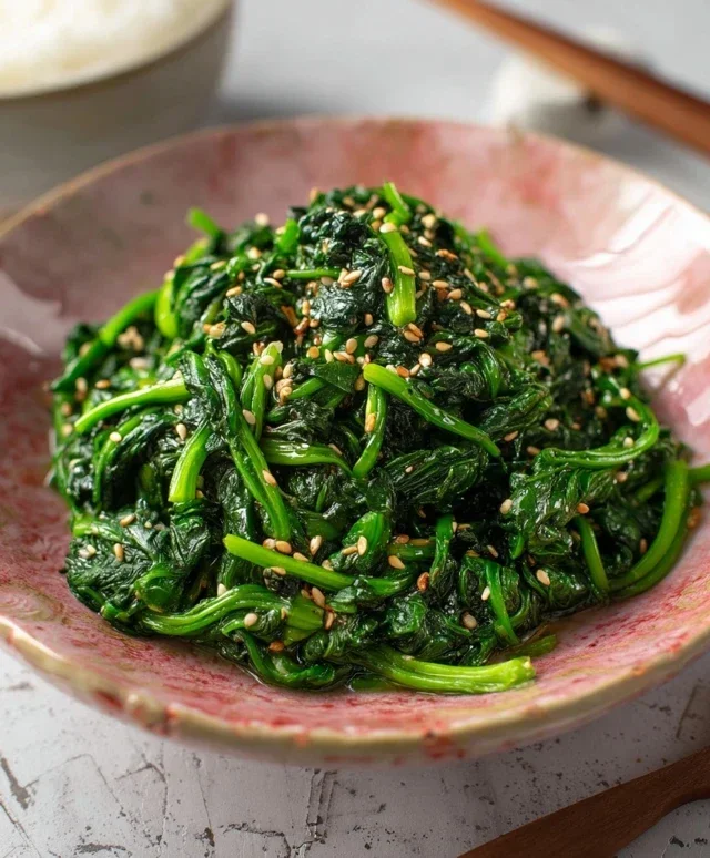 Korean Spinach Side Dish (Sigeumchi Namul)