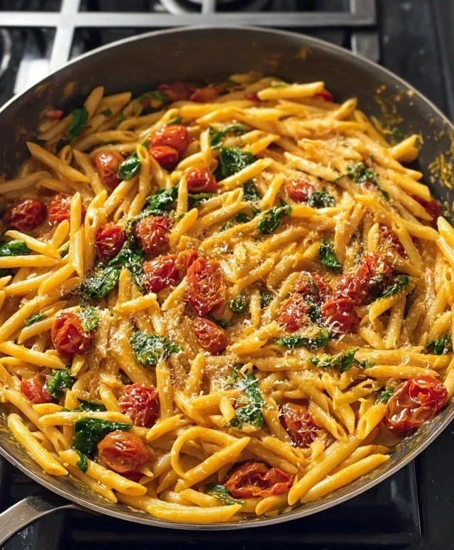 One-Pot Spinach Tomato Pasta