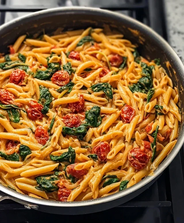 One-Pot Spinach Tomato Pasta