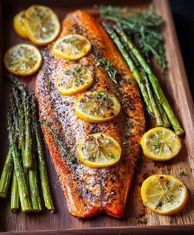 Baked Rainbow Trout with Lemon, Pepper, and Garlic