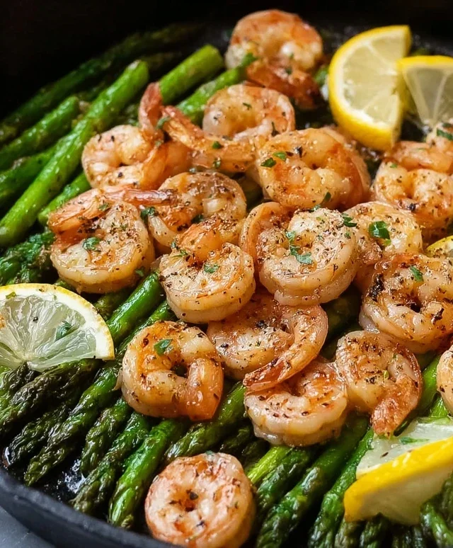 Lemon Garlic Shrimp and Asparagus (20-Minutes)
