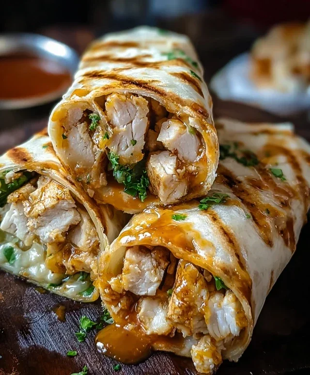 Cheesy Garlic Chicken Wraps