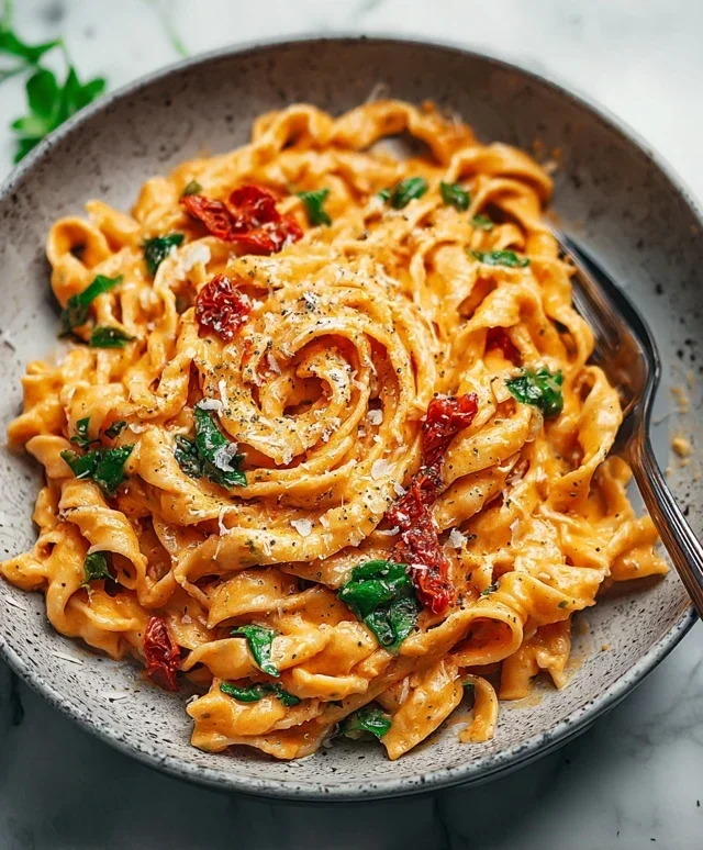 Vegan Creamy Sun Dried Tomato Pasta Recipe