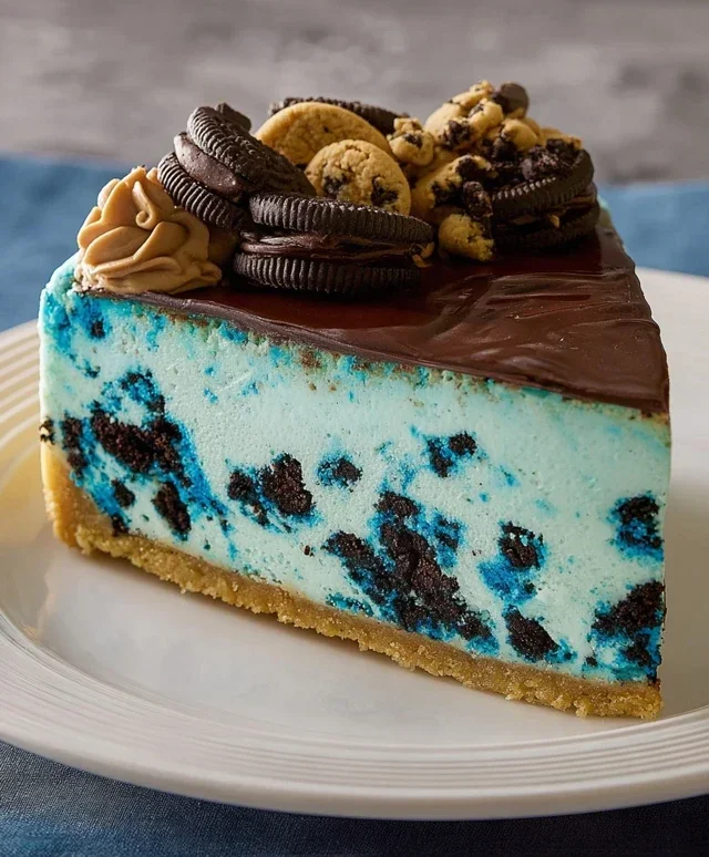 Cookie Monster Cheesecake