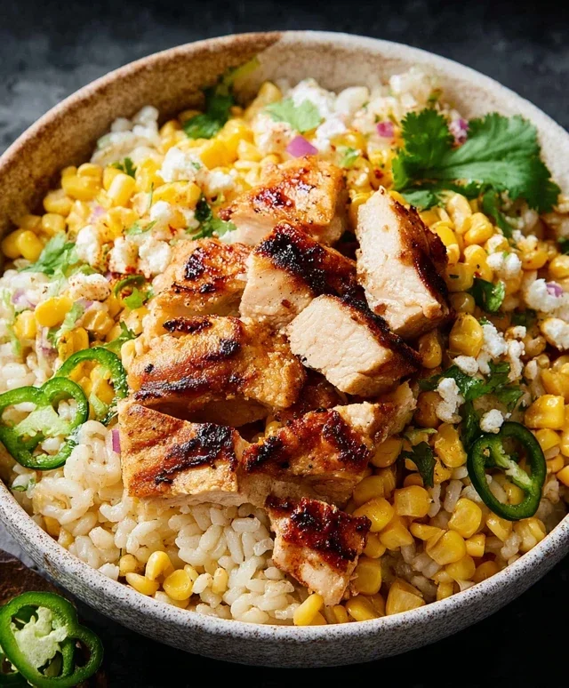 Street Corn Chicken Rice Bowl Recipe