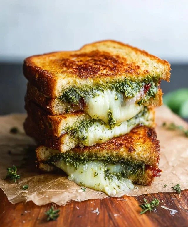 Sourdough Pesto Grilled Cheese