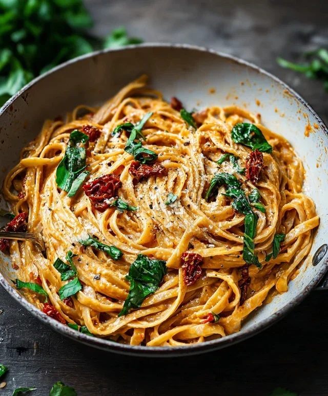 Vegan Creamy Sun Dried Tomato Pasta Recipe
