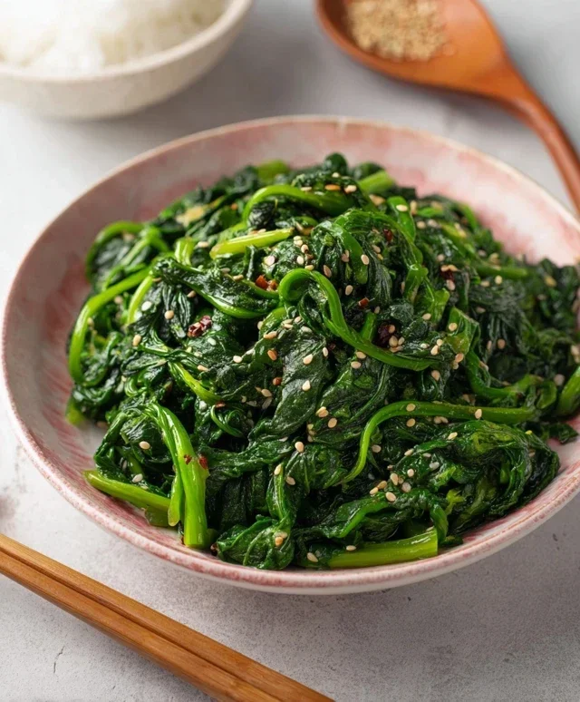 Korean Spinach Side Dish (Sigeumchi Namul)