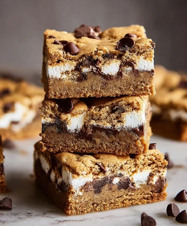 Peanut Butter S'mores Blondies