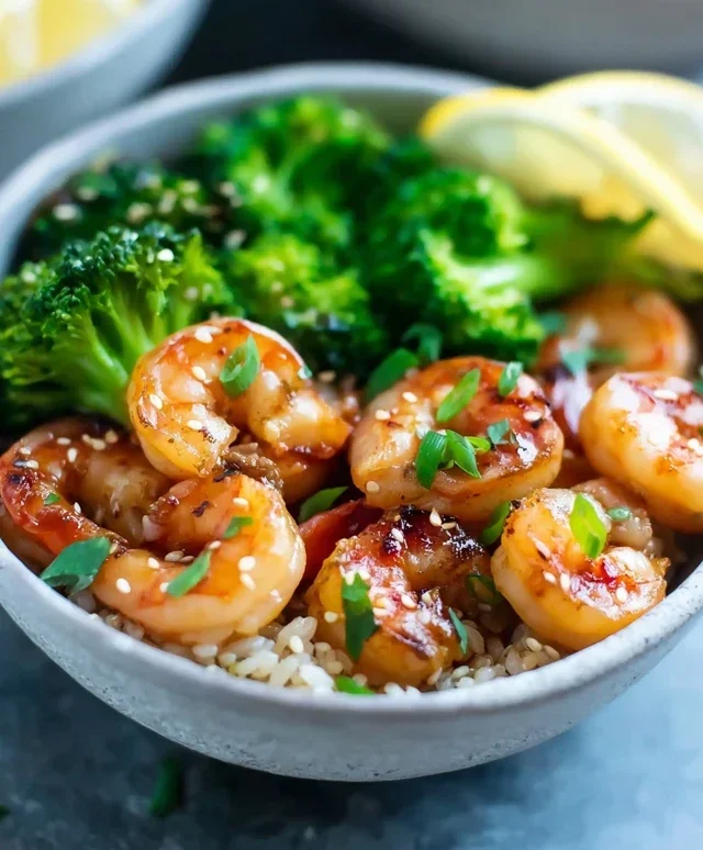 Honey Garlic Shrimp Bowls
