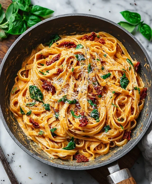 Vegan Creamy Sun Dried Tomato Pasta Recipe