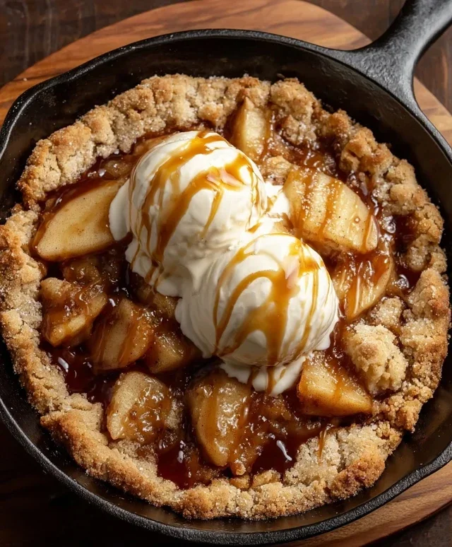 Caramel Apple Cookie Skillet