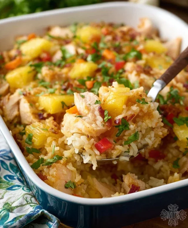 Aloha Pineapple Chicken Rice Casserole