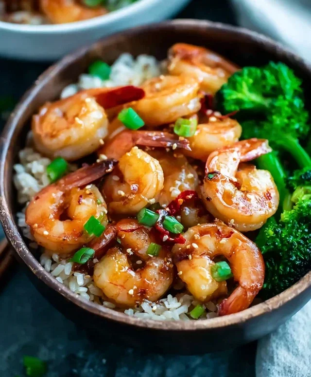 Honey Garlic Shrimp Bowls